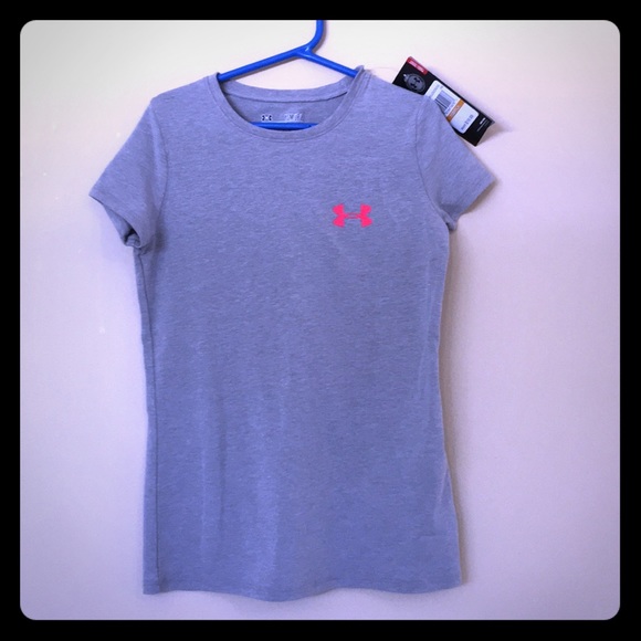 ♦️NWT Under Armour Tee, HeatGear, Girls YSM - Picture 2 of 6
